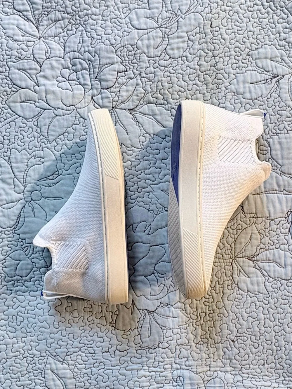 💥Rothy’s The Chelsea White Knit Slip-On Sneaker Boots Women’s Sz 6.5🧡